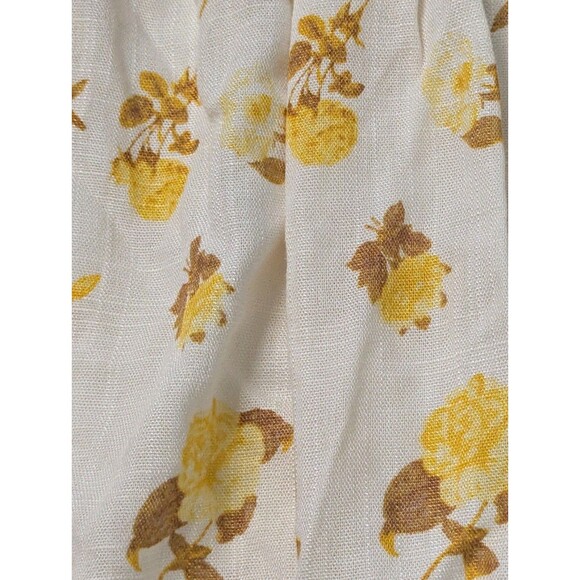 Rose + Olive Resort 100% Rayon Floral Tiered Maxi Skirt Size Small Yellow Boho - Picture 10 of 11